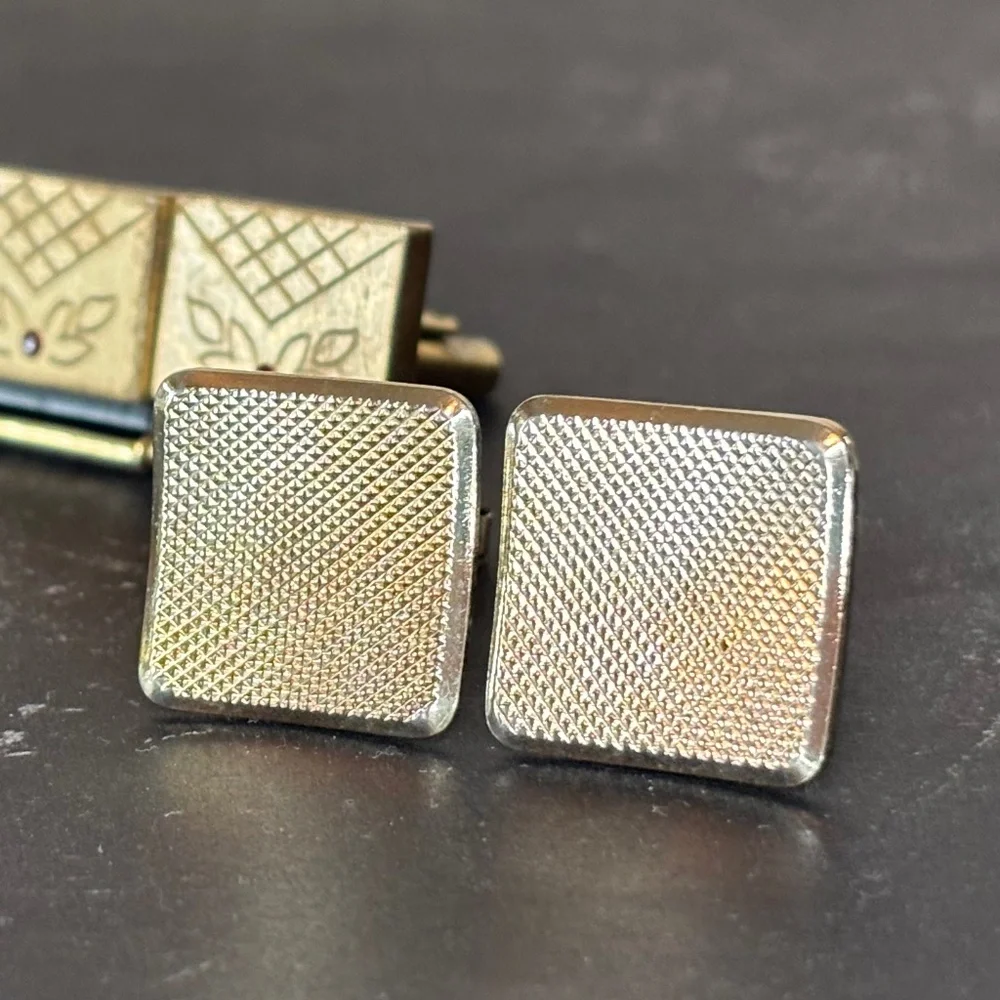 Vintage Lot of Five Sets Swank Sarah Coventry Men's Cuff Links Sliver Gold Tone